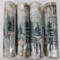 Four (4) New Artoid Mode Xmas Trees Deer Snowflakes Christmas Kitchen Mat - 17"&times;59"