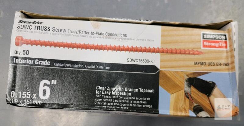 New - 6" SDWC Truss Screws , 50 Screws