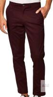 35W&times;32L - Men's Burgundy Stretch Khaki Pants