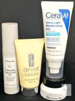 CeraVe Gel 1.75oz, Clinique SPF 35, Naturium Tranexamic Acid 5%, Westelite Eye Cream Note: Online returns. Volumes may be lower than listed
