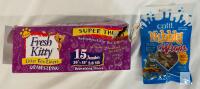 MAY 2026 Catit Nibbly Wraps Chicken & Fish Treats 1.4 oz + Fresh Kitty Jumbo 15ct Litter Liners 2.0 Mil