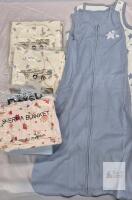 NEW DaysU Baby Sleeping Bags Large Stars, Microfleece Sherpa Blanket, Bamery Bamboo Towel Set