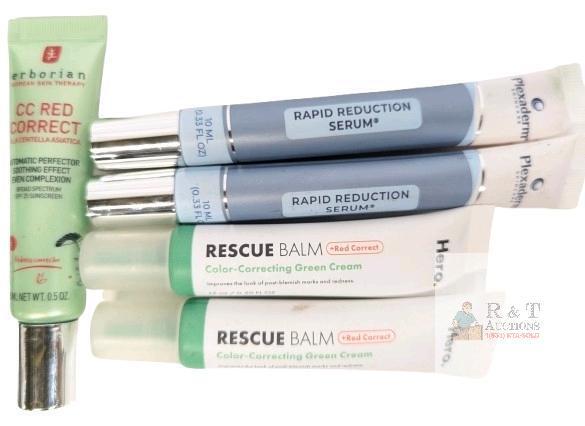 Erborian CC Red Correct 15ml, Hero Rescue Balm Red Correct 15ml, Plexaderm Rapid Reduction Serum 10ml Lot Note: Online returns. Volumes may be lower than listed