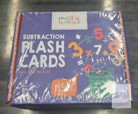 Magic Scholars Subtraction Flash Cards, 169 Cards, Ages 8+, Answers on Back, 0-12 Facts, 2 Rings