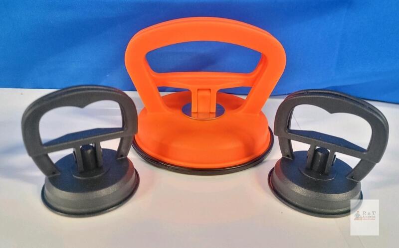 New Suction Cup Dent Puller Set, 3-Piece, 4.5"/2.2" Sizes, ABS Handle, Rubber Cup,