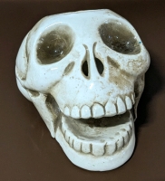 Vintage Ceramic Skull Cigarette Holder & Ashtray.