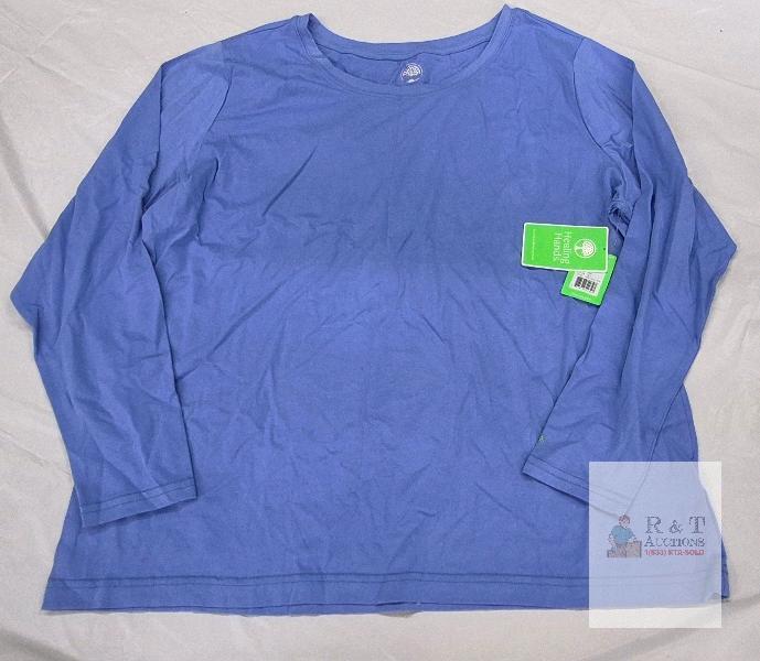 NEW Healing Hands Melissa Top 5047, Women's 3X Ceil Blue Long Sleeve Underscrub