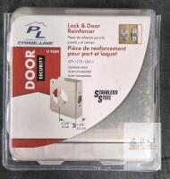 Prime-Line U 9589 Lock & Door Reinforcer, Stainless Steel, 1-3/8" Door Thickness, 2-3/8" Backset