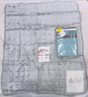 New Trustliving Crystal Velvet Sofa Slipcover, 52 x 70 in, Light Blue/Gray, Quilted Pattern