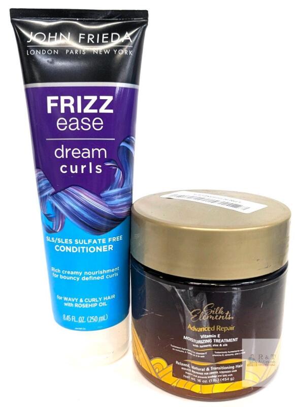 John Frieda Frizz Ease Dream Curls Conditioner 8.45oz & Silk Elements Advanced Repair 16oz Set Note: Online returns. Volumes may be lower than listed