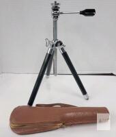 Vintage COLON Camera Telescopic Folding Tripod w/Case . Max Height 15"