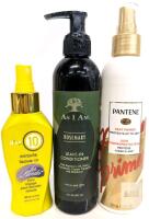 It's a 10 Miracle Leave-In for Blondes 4oz, As I Am Rosemary Leave-In 8oz, Pantene Heat Primer 7.2oz Note: Online returns. Volumes may be lower than listed