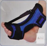 L/XL Plantar Fasciitis Night Splint, Universal Fit, Adjustable, Black/Blue, New in Package