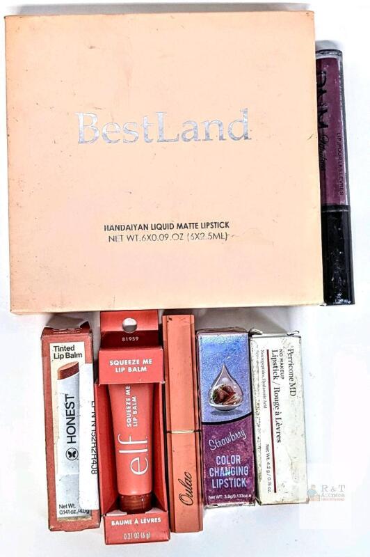 Assorted Lip Cosmetics Lot &ndash; Honest, e.l.f., Handaiyan, Oulac, DNM, Perricone, Note: Online returns. Volumes may be lower than listed