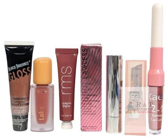 Assorted Lip Gloss, Tint & Balm Bundle &ndash; Kaely, Laka, Maybelline, Black Radiance, Lawless & RMS Note: Online returns. Volumes may be lower than listed