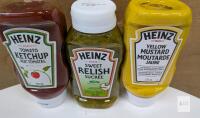 Heinz Tomato Ketchup, Sweet Relish, and Yellow Mustard &ndash; 375 mL Each
