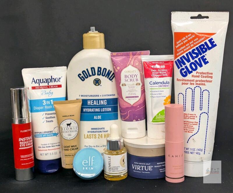 New Skincare + Hair Mask : Aquaphor, Gold Bond, Co Correct, Dionis Hand & Body Goat Milk Cream (Vanilla Bean) +