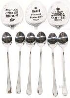 6 New Novelty Coffee Spoons in 3 Designs, 7.5" Long