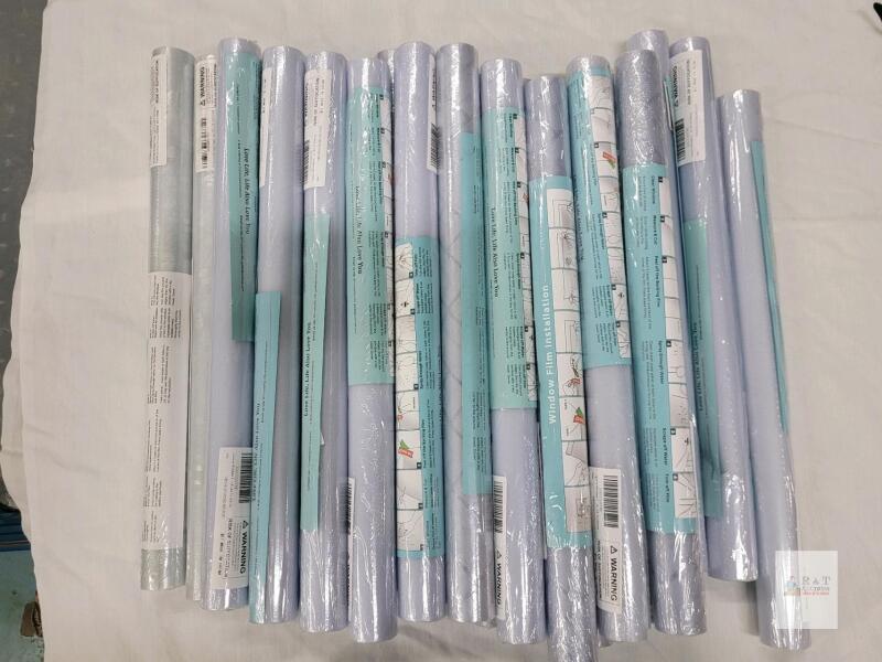 [Vendor Lot] 24-Rolls Coavas Window Films for Privacy Frosted Static Cling Non Adhesive - 17.5"&times;78"