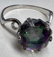 925 Sterling Mystic Topaz Ring