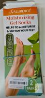 Aluroice Moisturizing Gel Socks, 2 Pairs, Men&rsquo;s Large, Hypoallergenic, Washable,