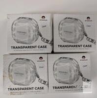 4 NEW Ahastyle Premium Transparent Case for Samsung Galaxy Buds Pro, Buds Live, Buds 2 with Carabiner