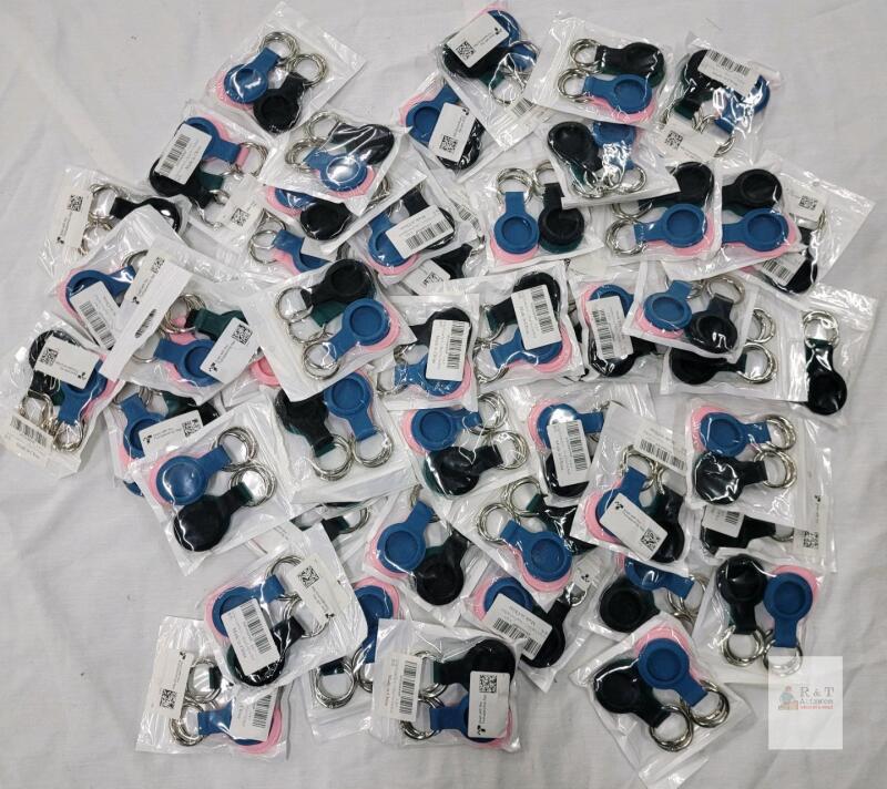 [Vendor Lot] 55-Packs 4pc. Air Tag Silicone Case Keychains . Large Lot