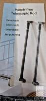 NEW Adjustable Punch-Free Telescopic Garland Hanger, 32&ndash;80 in Length, Black, 20 lb Capacity