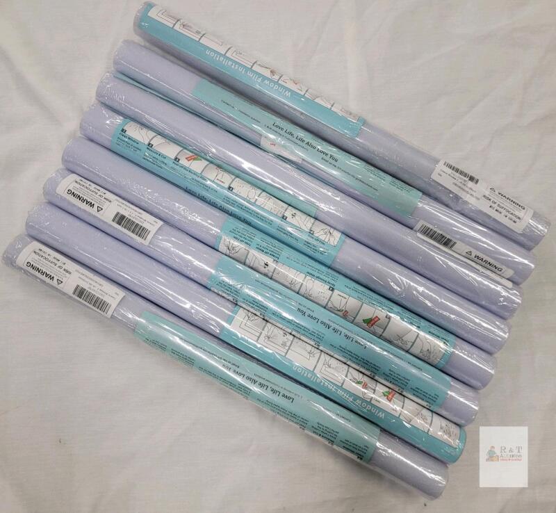 New - 8-Rolls Coavas Window Films for Privacy Frosted Static Cling Non Adhesive - 17.5"&times;78"