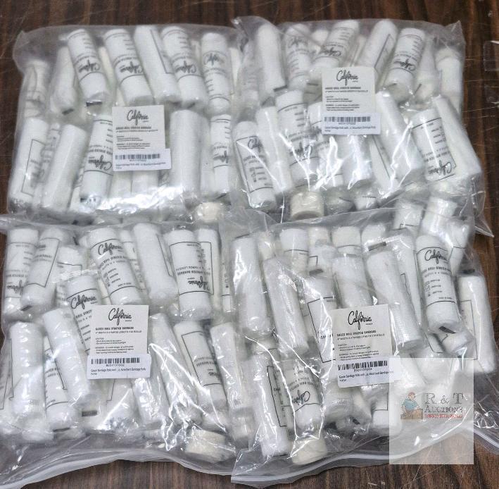 NEW BULK LOT California Basics Gauze Roll Stretch Bandage, 4" x 4 yd, 144 Rolls, Bulk Medical Cotton Gauze