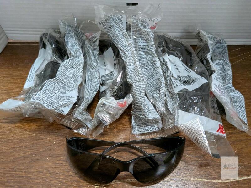 Black Wraparound Safety Glasses with Smoke Lenses, ANSI Z87.1+, Anti-Fog, Scratch-Resistant,