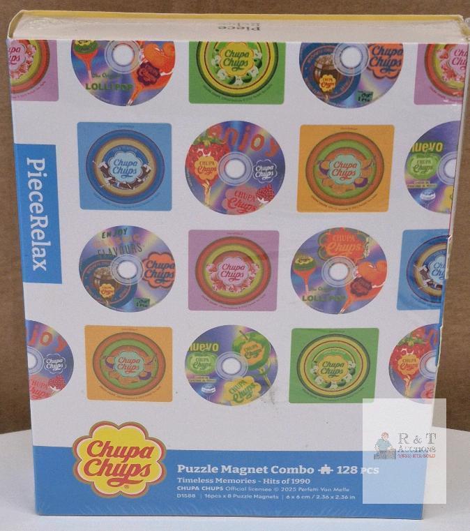NEW Chupa Chups Puzzle Magnet Combo (128 PCS) &ndash; Timeless Memories, Hits of 1990