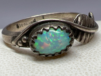 Vintage Sterling Native Opal Ring