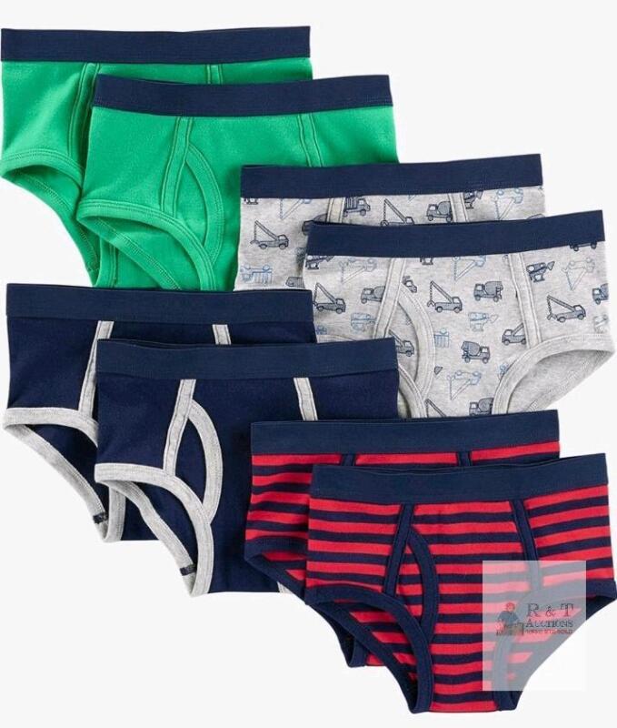 8 Pack New sz 8 Simple Joys by Carter's Boys Underwear Boxer Briefs