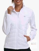New sz 2XL MoFiz Womens Lightweight Insulated Hiking Jacket Fleece Lined Thermal Hybrid Softshell Full Zip Winter Fall Running Coat