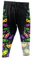 New Size 3XL Women's Bright & Colorful Masquerade Mardi Gras Leggings