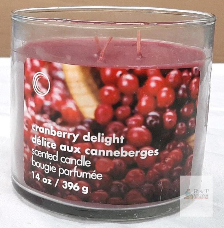 CasaDecor Cranberry Delight 14 oz Scented Candle, 3 Wicks, Glass Jar,