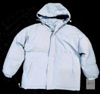 New Size LG Women's Full-Zip Powder Blue Puffer Jacket
