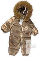 New Size 90 (12-18 months) Unisex Down-Filled Snowsuit, Full Zip Front to Back, Faux Fur Lined Rim