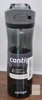 NEW Contigo Ashland AUTOSPOUT 24oz Water Bottle, BPA-Free Tritan, Leak-Proof, Smoke/Gray Lid