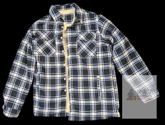 New Size Med/LG Women's Faux Fur Lined Plaid Long Sleeve Overshirt
