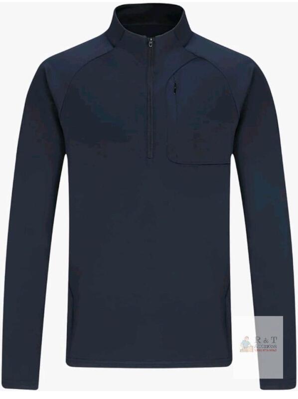 New sz XL Mens Quarter Zip Pullover Athletic Stand Collar Performance Stretch Slim Fit Sweatshirt Athletic Half Zip Sweatshirts