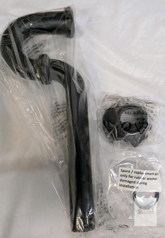 Black Plastic P-Trap Kit, Fits 1.5" Sink Drain, Includes Spare Washer, New in Package