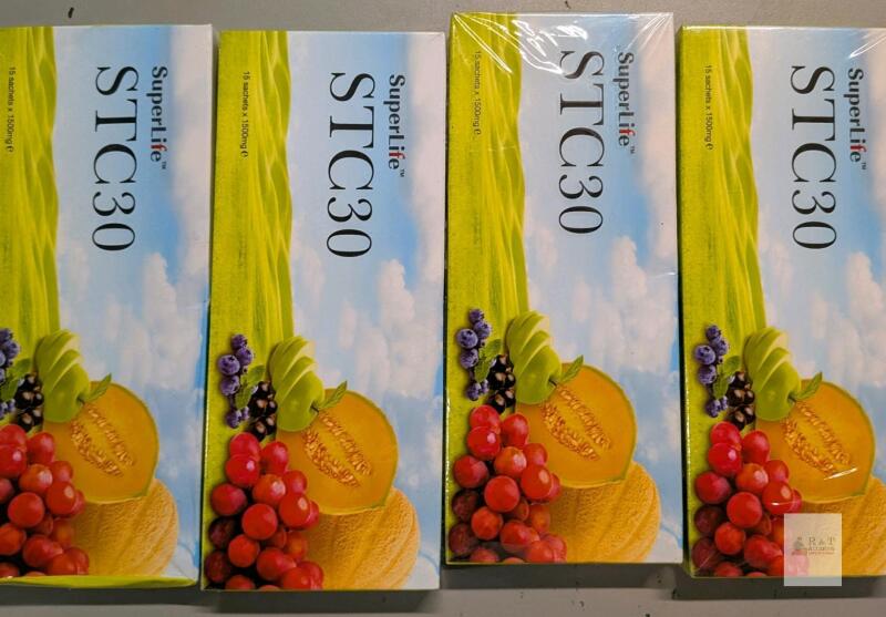 SuperLife STC30 Plant Stem Cell Supplement, 4 Boxes, 15 x 1500mg Sachets, Exp 2025, Halal, GMP