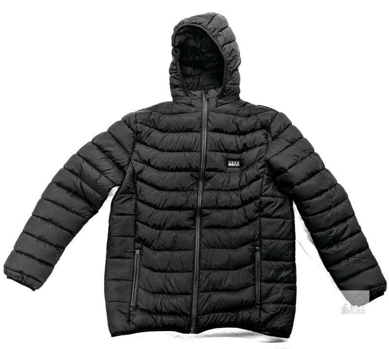 New Size LG(W) / MED(M) Heated Winter Puffer Jacket With Attatched Hood & Hookups For Personal Power Bank (Battery Bank Not Included)