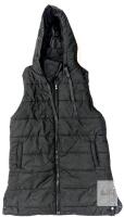 New Size LG/XL Women's 3/4 Length Sleeveless Hooded Puffer Vest