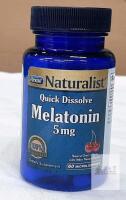 Rexall Naturalist Quick Dissolve Melatonin 5 mg Microlozenges, 60 Count, Cherry Flavor