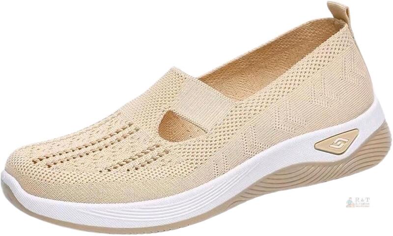 New Size 40 EU (9W) Women's Lighweight Breathable Mesh Slip-On Sneakers, Slip Resistant Work Shoes