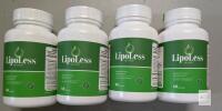 LipoLess by Livorka, 60 Capsules, Metabolism Support, 4 Bottles, Exp 12/2027, Sealed