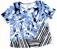 New Size 3XL Women's ALIA Spring Floral Tee, Cotton Blend